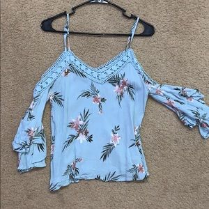 open shoulder blouse